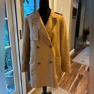 Banana Republic Tan Double-Breasted Trench Coat